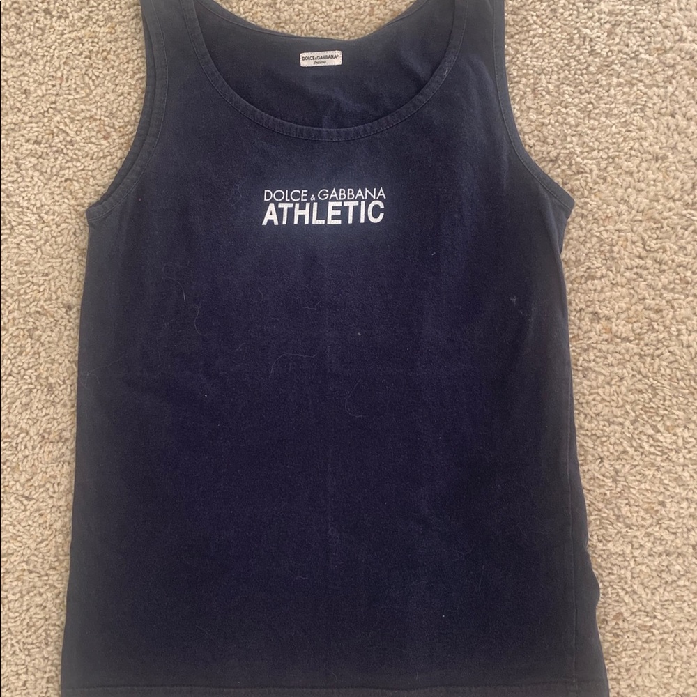 Dolce&Gabbana Navy blue vintage tank top sz med